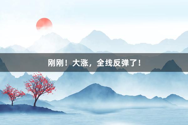 刚刚！大涨，全线反弹了！