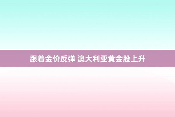 跟着金价反弹 澳大利亚黄金股上升