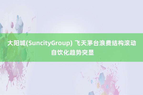 大阳城(SuncityGroup) 飞天茅台浪费结构滚动 自饮化趋势突显