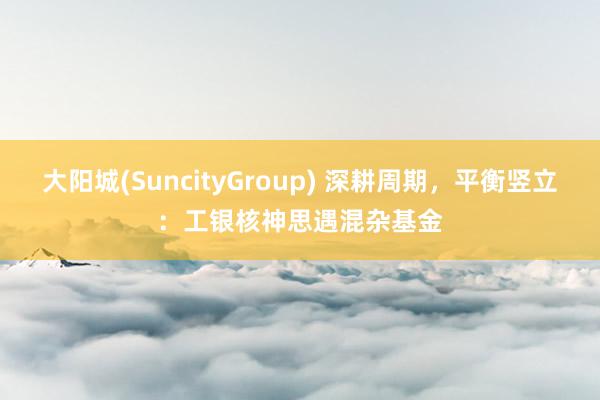 大阳城(SuncityGroup) 深耕周期，平衡竖立：工银核神思遇混杂基金