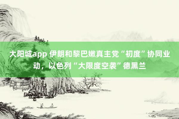 大阳城app 伊朗和黎巴嫩真主党“初度”协同业动，以色列“大限度空袭”德黑兰