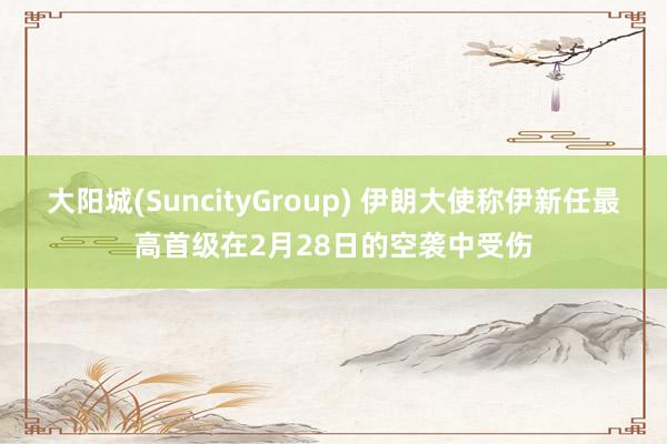 大阳城(SuncityGroup) 伊朗大使称伊新任最高首级在2月28日的空袭中受伤