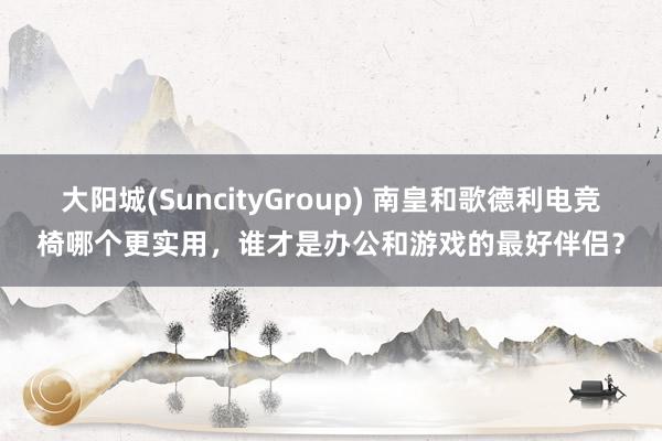 大阳城(SuncityGroup) 南皇和歌德利电竞椅哪个更实用，谁才是办公和游戏的最好伴侣？