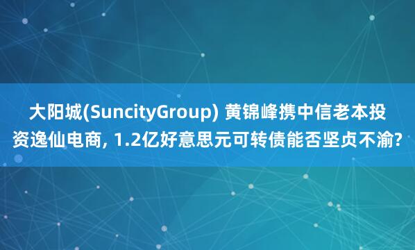 大阳城(SuncityGroup) 黄锦峰携中信老本投资逸仙电商， 1.2亿好意思元可转债能否坚贞不渝?