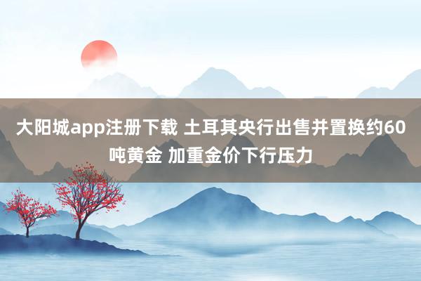大阳城app注册下载 土耳其央行出售并置换约60吨黄金 加重金价下行压力